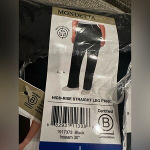 Mondetta Black Straight Leg Jeans. Men’s NWT. Large